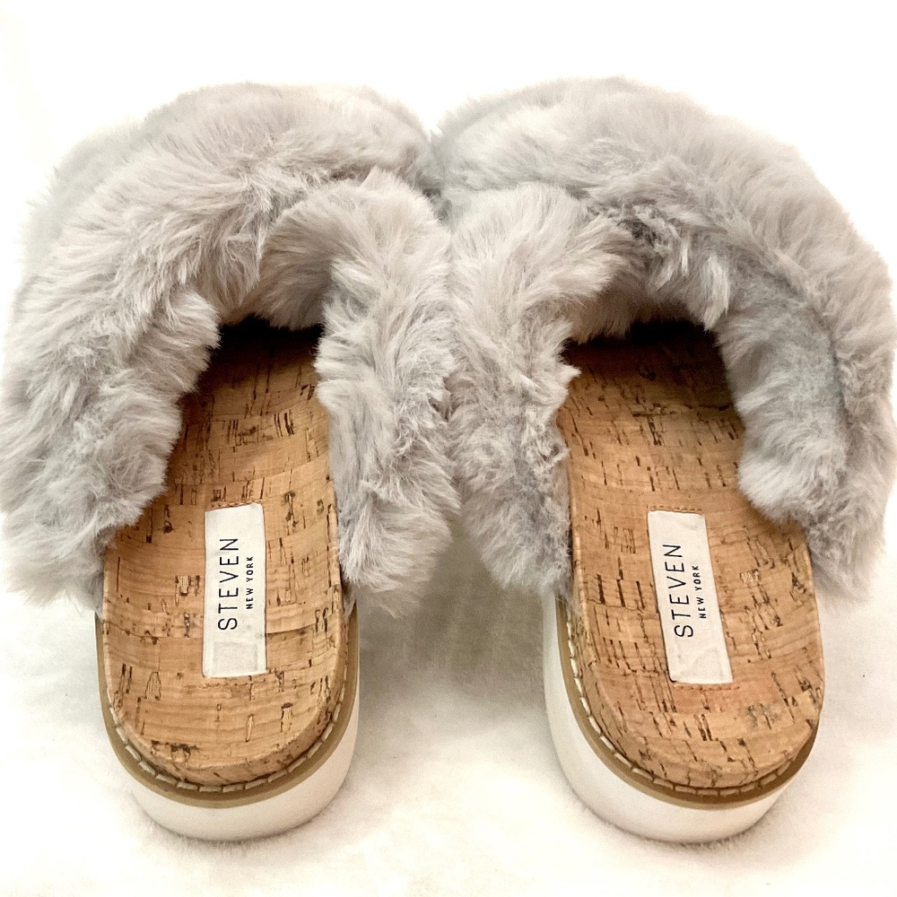 STEVEN by Steve Madden Gray Women's Cozie Slide Sandal Size 7M - Picture 5 of 13
